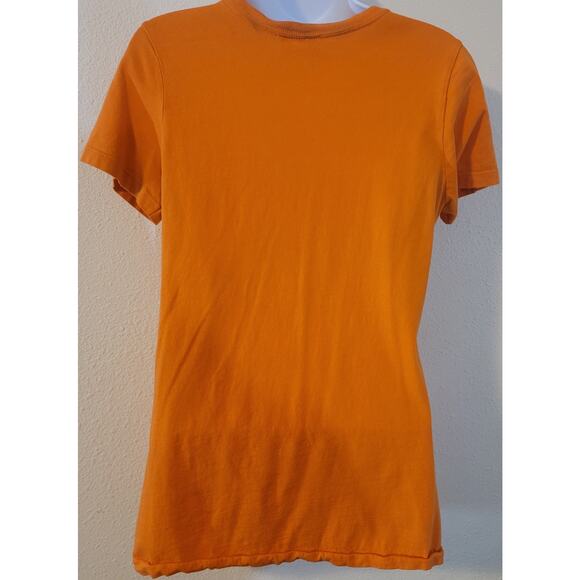 Rinky Orange Let's Go Ducks Anaheim Hockey Women's Shirt Large Short Sleeve - Picture 3 of 6